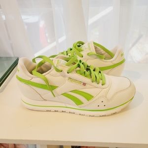 Reebok Classic White Green Women's Sneakers Size 7